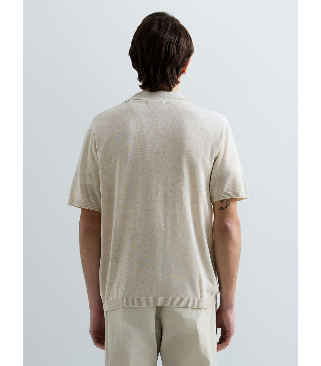 リネンブレンド スキッパー 詳細画像 ベージュ 3